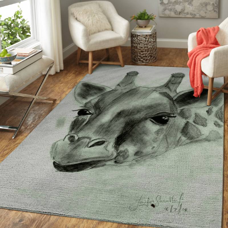 Giraffe – Realistic Animals Area Rug Carpet