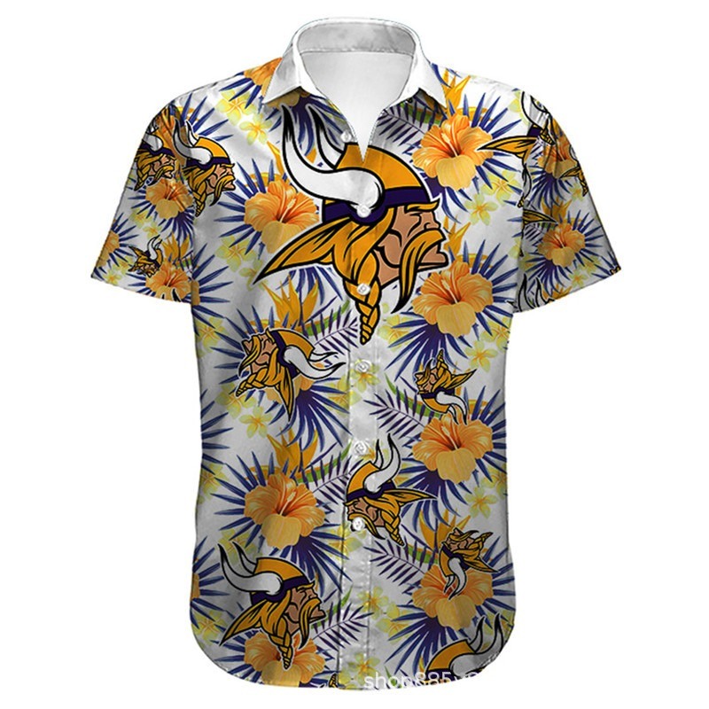 Minnesota Vikings Hawaiian Shirt Flower Summer 2022 Gift For Fans