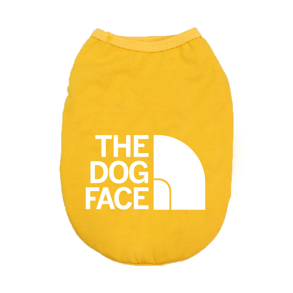 The Dog Face Pet Dog Vest Sweatshirt, Spring Summer Small and Medium Chihuahua French Bulldog Pure Cotton T-shirt Puppy Clothes alx