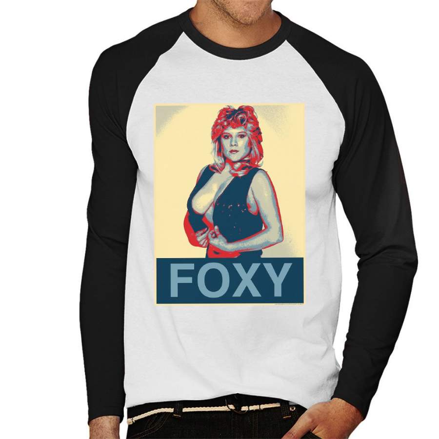 Samantha Fox 1990s Poster Style Print Men’s Baseball Long Sleeved T-Shirt