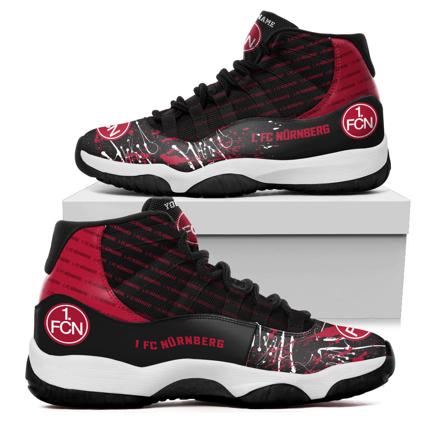 1 Fc Nürnberg Custom Name Air Jd 11 Sneakers Shoes 148 For Football Fans