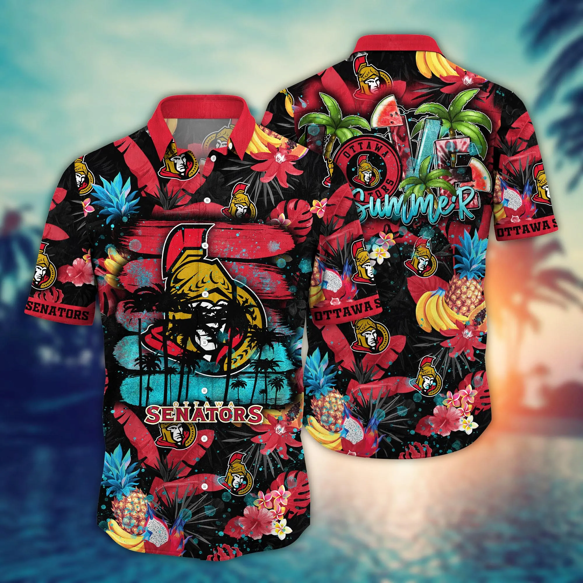 Ottawa Senators Nhl Hawaiian Shirt Summerytime Aloha Shirt