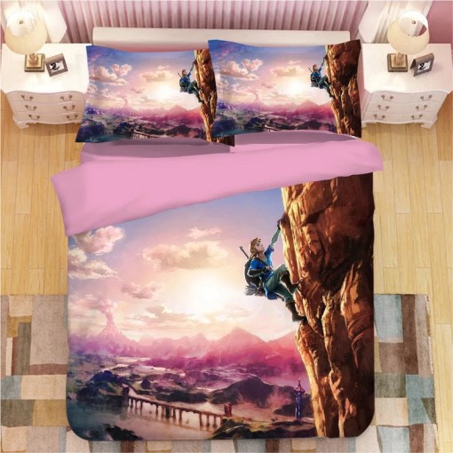 The Legend Of Zelda Link 4 Duvet Cover Pillowcase Home Decor 3D Bedding Set 3354