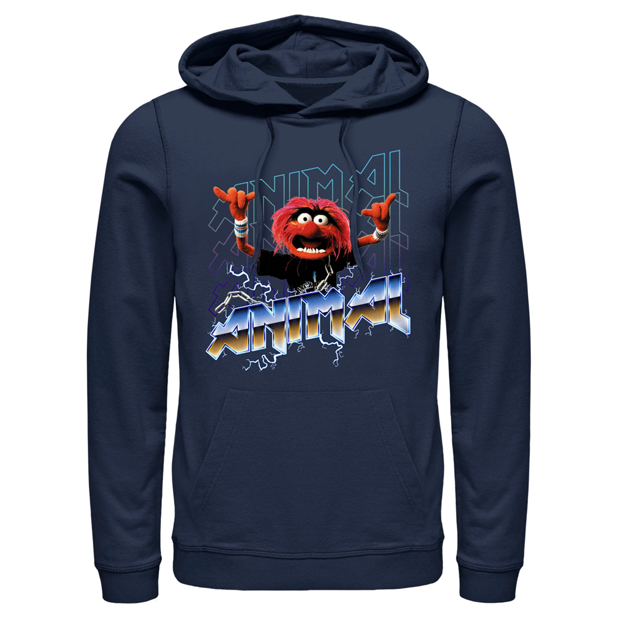 Men’S The Muppets Animal Metal Pull Over Hoodie