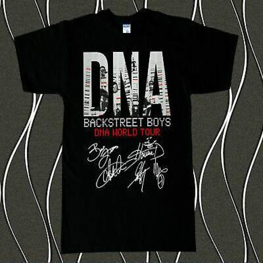 Backstreet Boys Dna World Tour 2019 Black T-Shirt Size S-2Xl Best