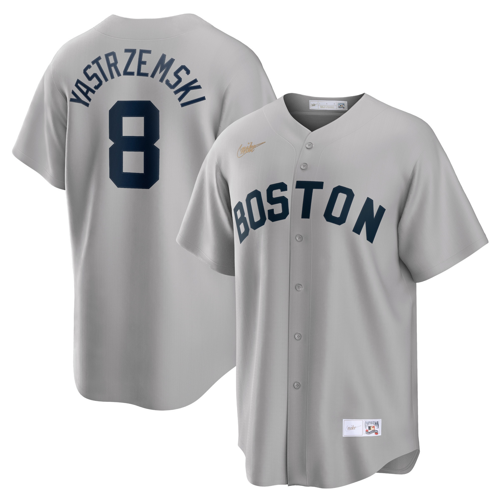 Carl Yastrzemski Boston Red Sox Road Cooperstown Collection Player Jersey – Gray MLB