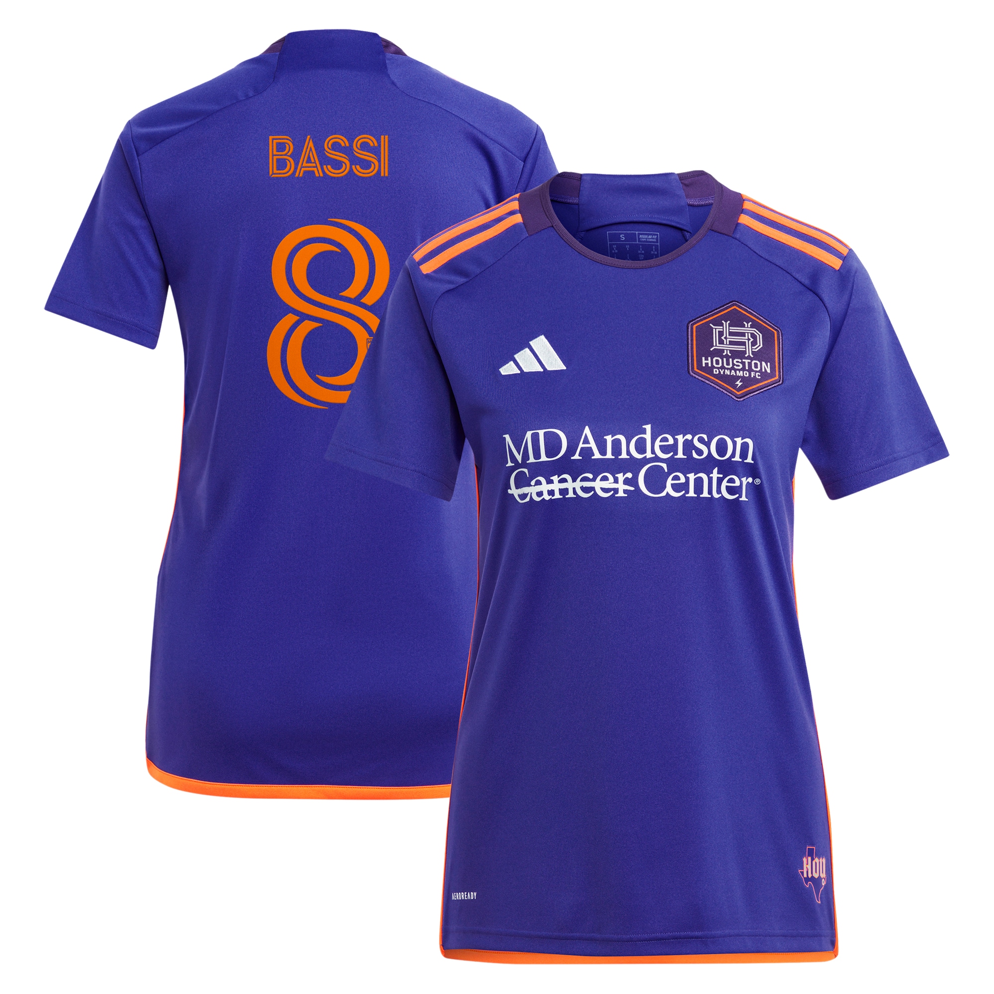 Amine Bassi Houston Dynamo FC Women's 2024 Still Holdin' Replica Player Jersey  Purple