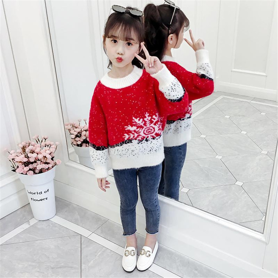 2020 Autumn winter Baby Children Clothing Boys Girls Knitted pullover toddler Sweater Kids Christmas Wear 2 3 4 6 8 10 years alx