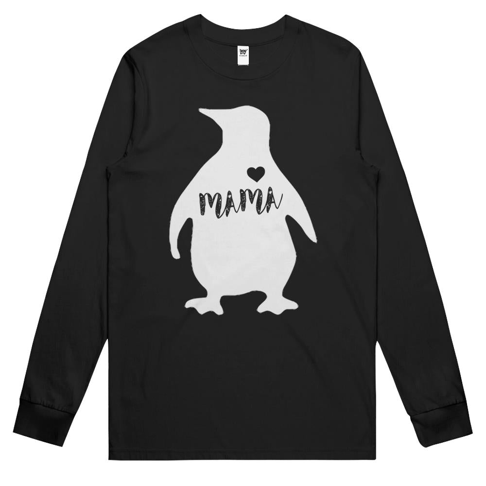 Mama Penguin Shirt – Cute Mothers Day Gift For Mom Long Sleeve T Shirts