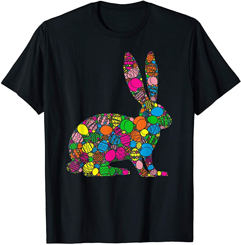 Colorful Egg Bunny Rabbit Gift Women Men Kids – Easter Day T-Shirt