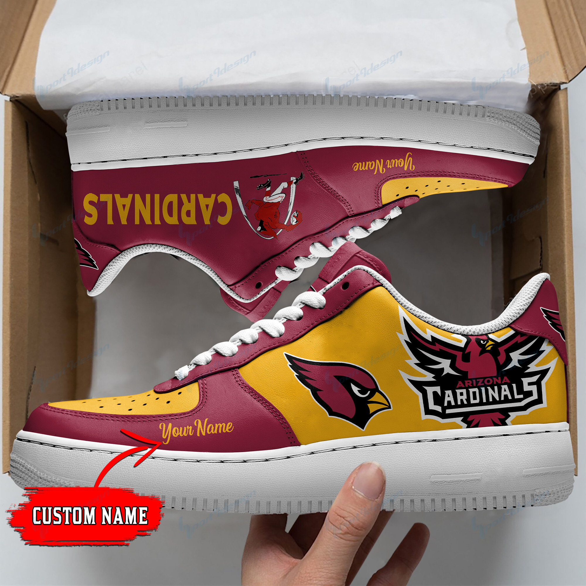 Arizona Cardinals Personalized Af1 Shoes Bg07