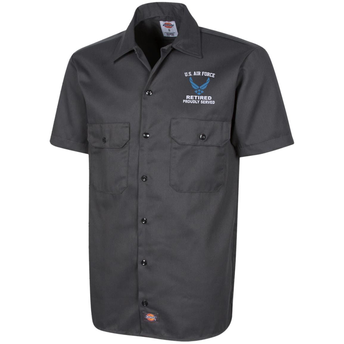 US Air Force Logo Retired Embroidered Dress Shirt – Workshirt