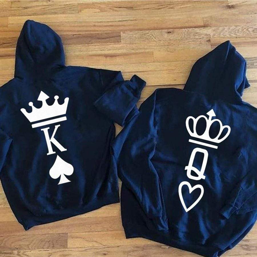 King & Queen Poker Hoodie custom name #KV