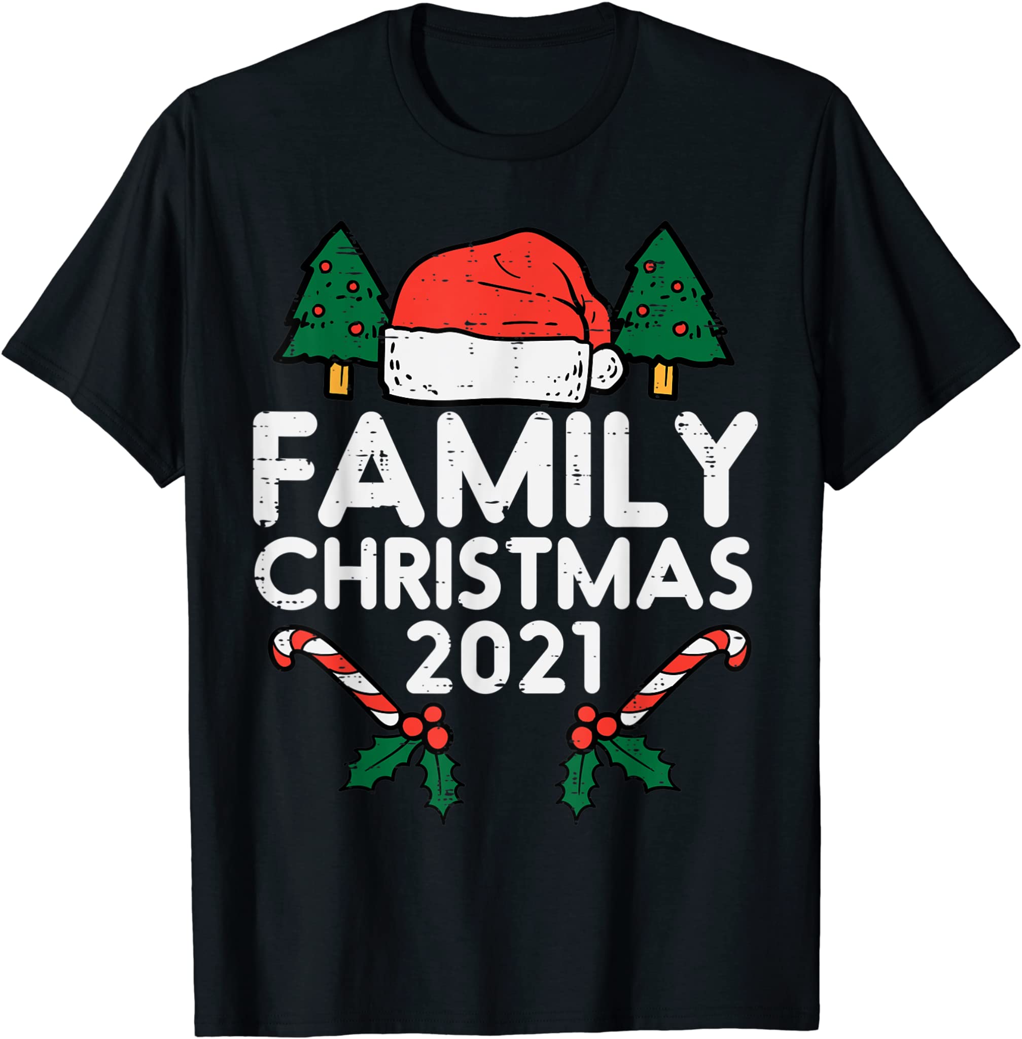 Family Christmas 2021 Xmas Pjs Matching Christmas Pajamas T-Shirt