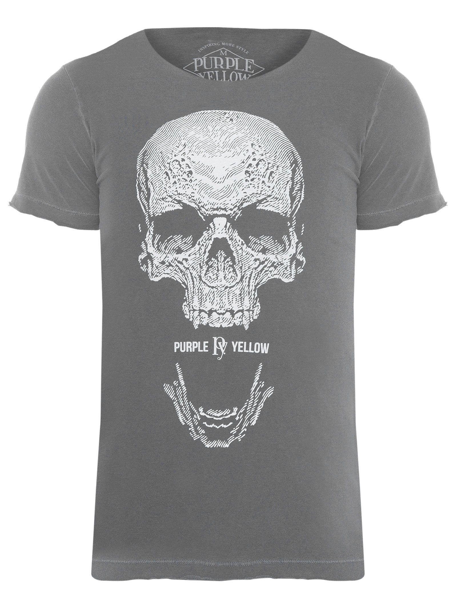 Camiseta Masculina Skull Screaming Cinza Shirt