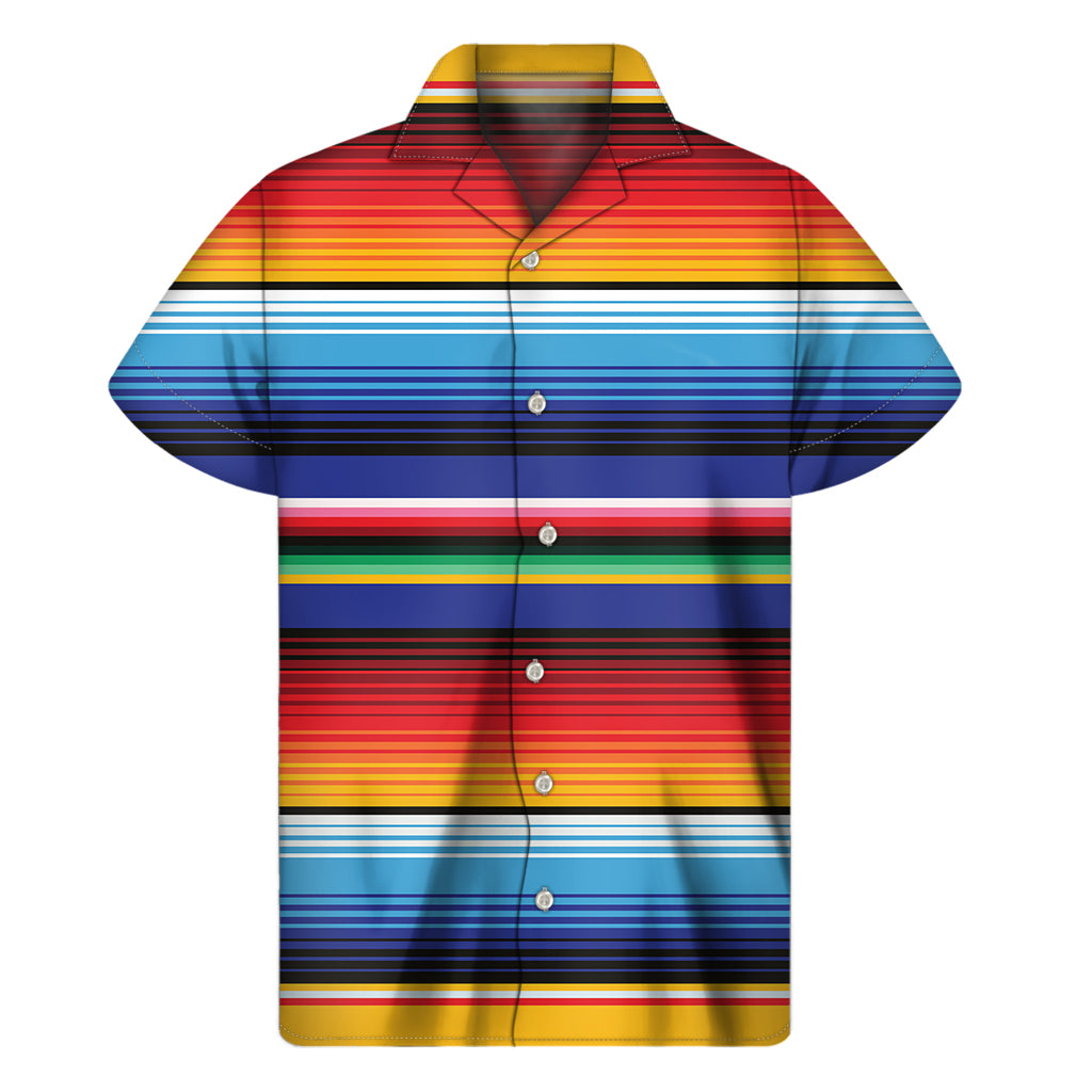 Tribal Mexican Serape Pattern Print Men’S Short Sleeve Shirt