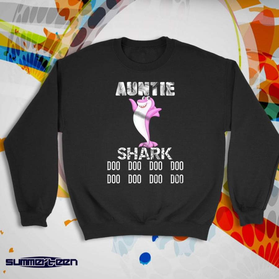 Auntie Shark Doo Doo Doo Matching Family Women’S Sweatshirt