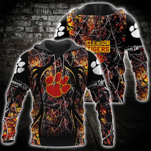 Clemson Tigers – TShirt, Hoodie, Sweatshirt… Wildfire Camo