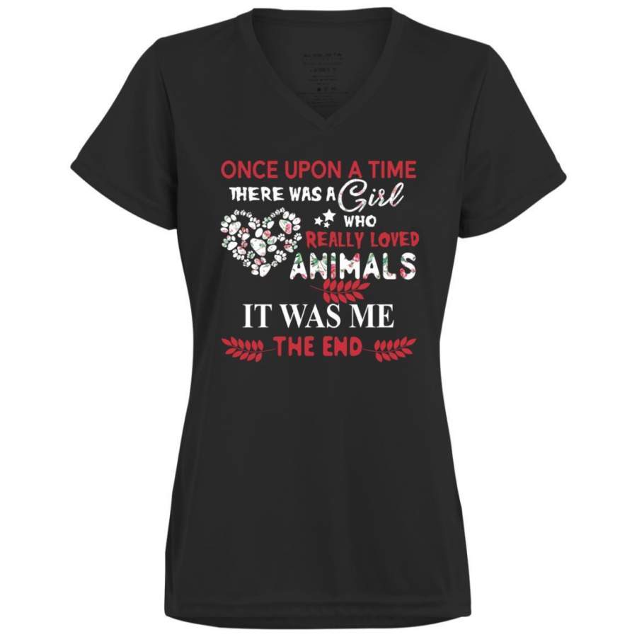 AGR Once Upon A Time There Was A Girl Who Really Loved Animals Ladies’ Wicking T-Shirt