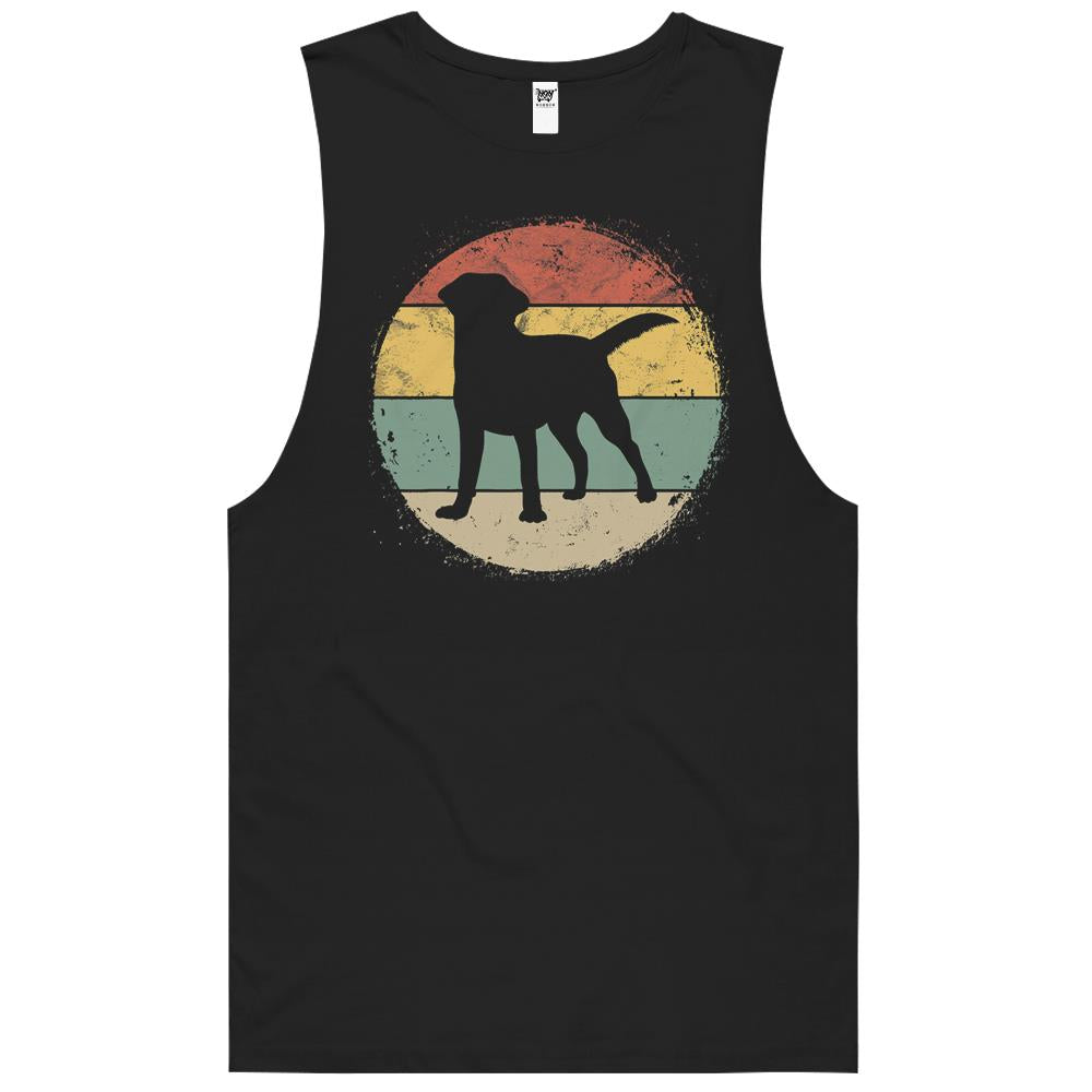 Circular Retro Labrador Owner Gift Golden Black Lab Dad Mom T-Shirt Tank Top