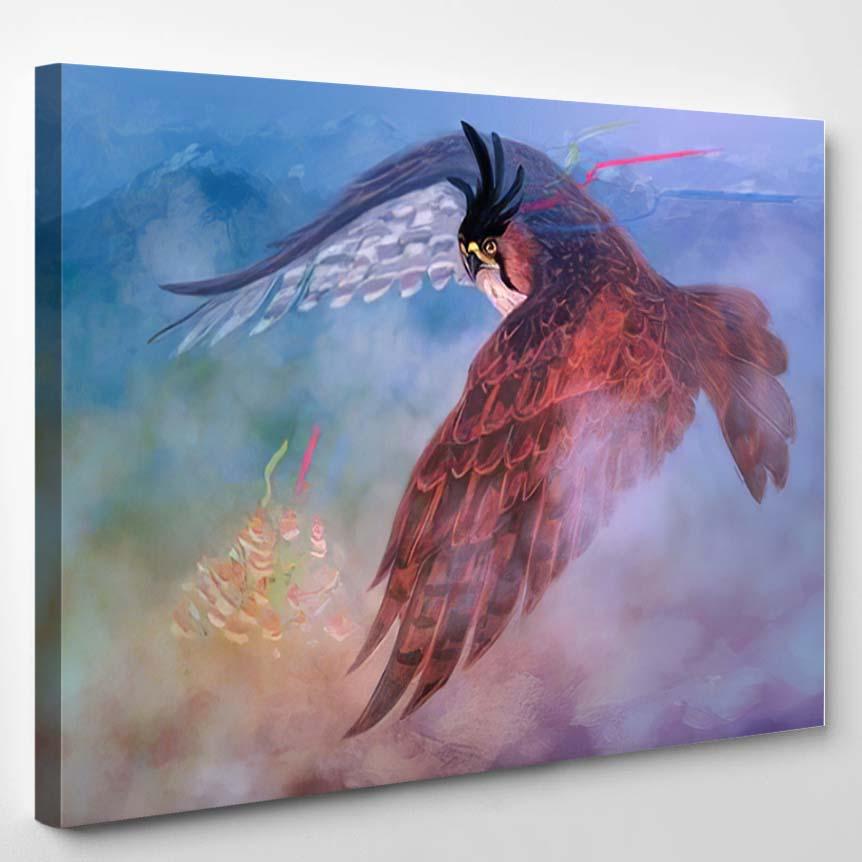 Second Sky Ornate Hawkeagle Bird Prey – Eagle Animals Canvas Print