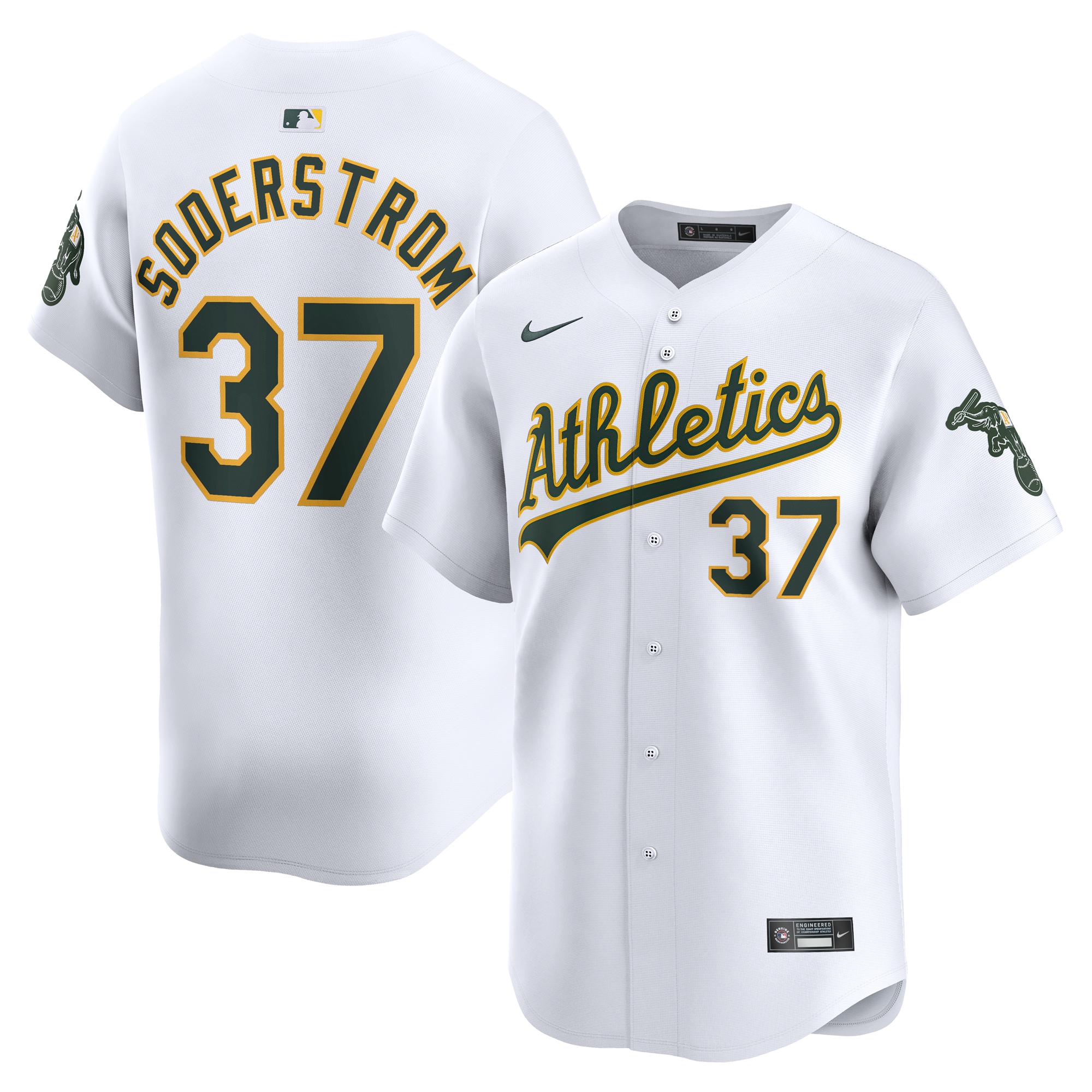 Tyler Soderstrom Oakland Athletics Home Limited Player Jersey – White