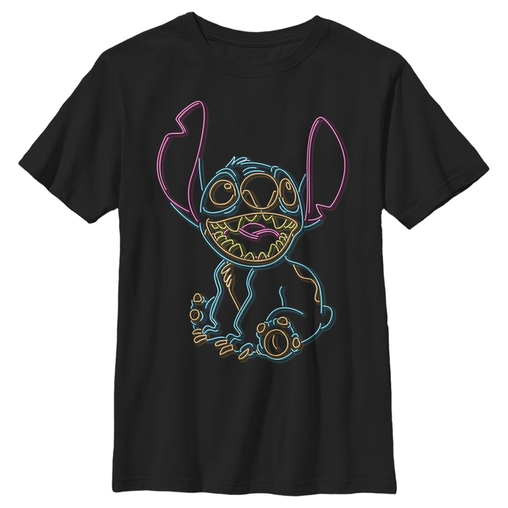 Boy’S Lilo & Stitch Neon Stitch T-Shirt