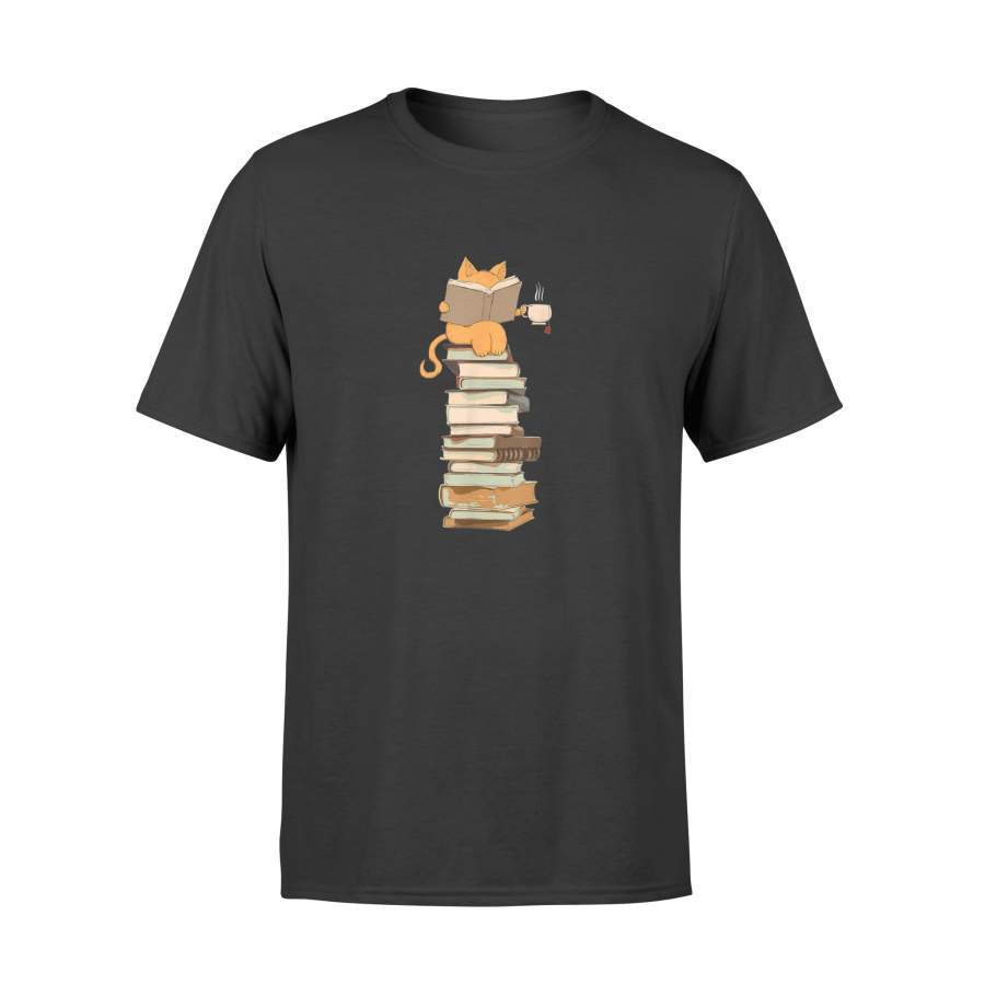 Book T-Shirt Kittens, Cats, Tea and Books T Shirt – Standard T-shirt