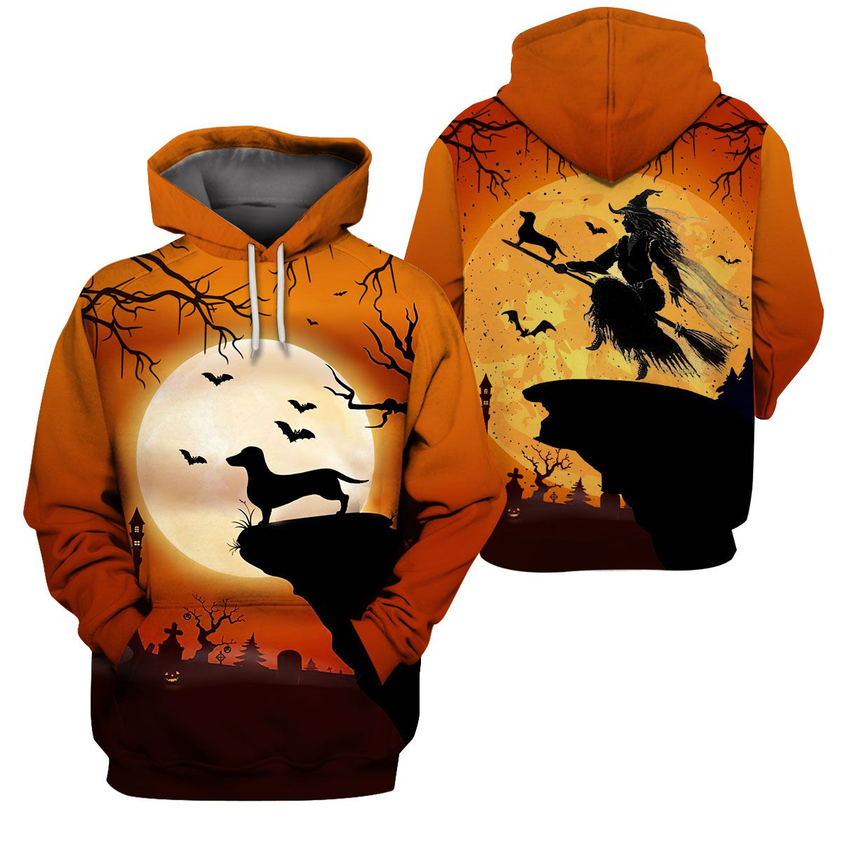 3D All-Over Printed Apparels ‘Halloween Dachshund’ (Hc-Hg97)