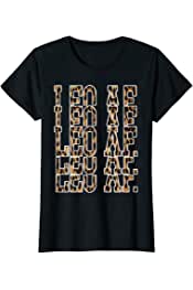 Womens Team Leo Zodiac Birthday Girl July August Girl Woman Leopard T-Shirt