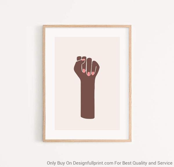 Girl Power Poster Vertical Canvas Ln Black Proud And Educated Melanin Power