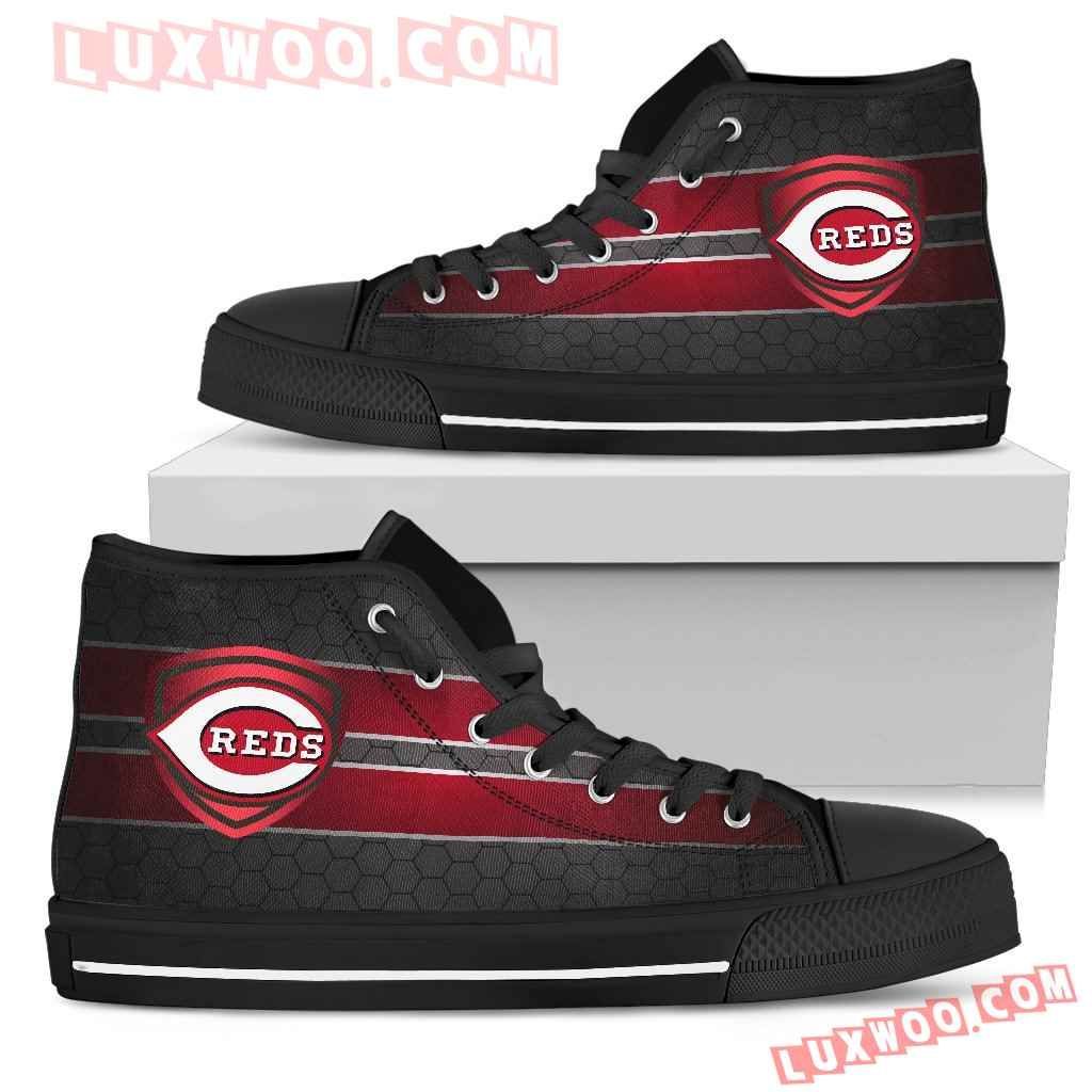 The Shield Cincinnati Reds High Top Shoes Sport Sneakers