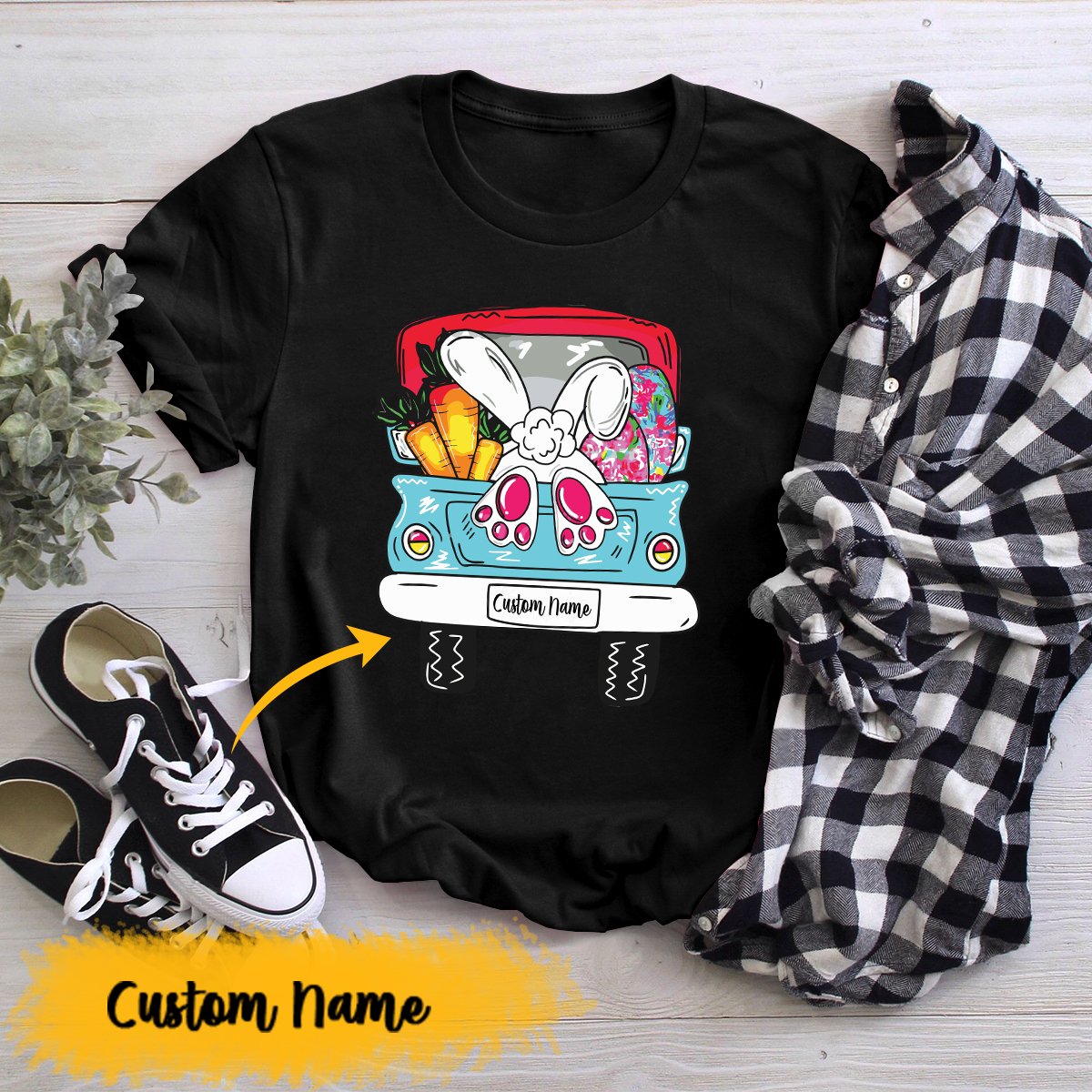 Apayprint – Bunny Easter Day | Personalized T-Shirt,Hoodie, S – 5XL, White Grey Pink Blue Black