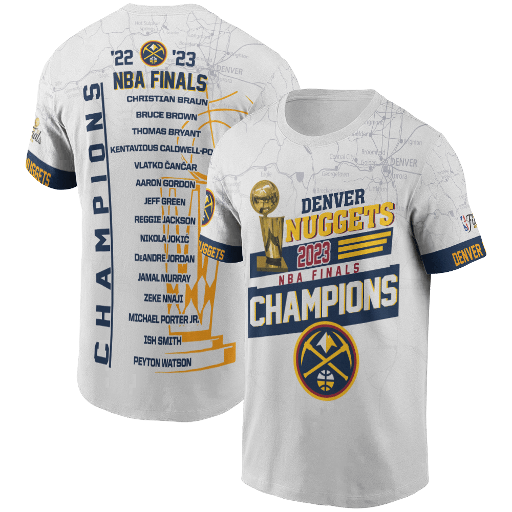 Denver Nuggets The Finals Champions 2023 Print 3D T-Shirt Sh1 V4