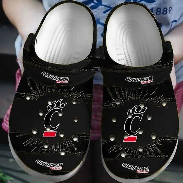 Cincinnati Bearcats On Black Clogs Clogband Clog Comfortable Water Shoes