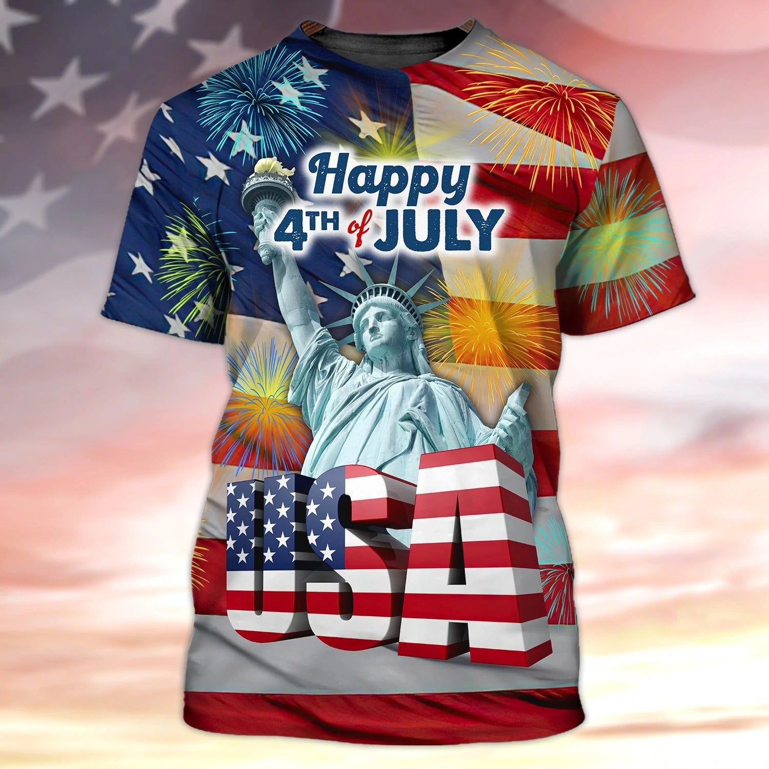 4Th Of July Independence Day Strong American 3D All Over Printed T Shirt