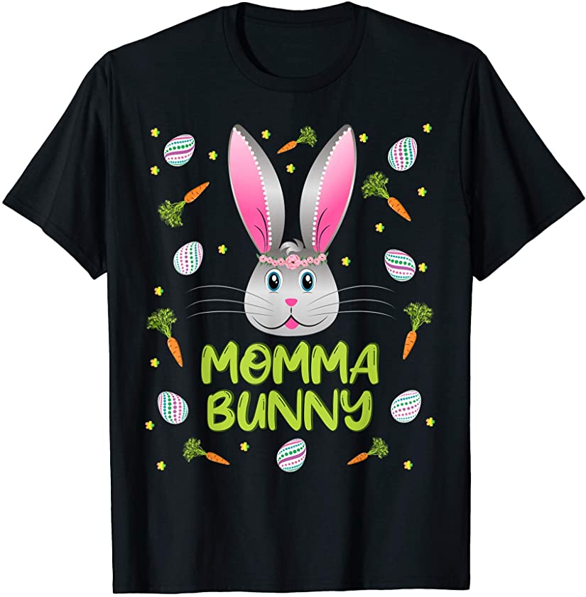 Momma Bunny Easter Rabbit Family Matching Party T-Shirt