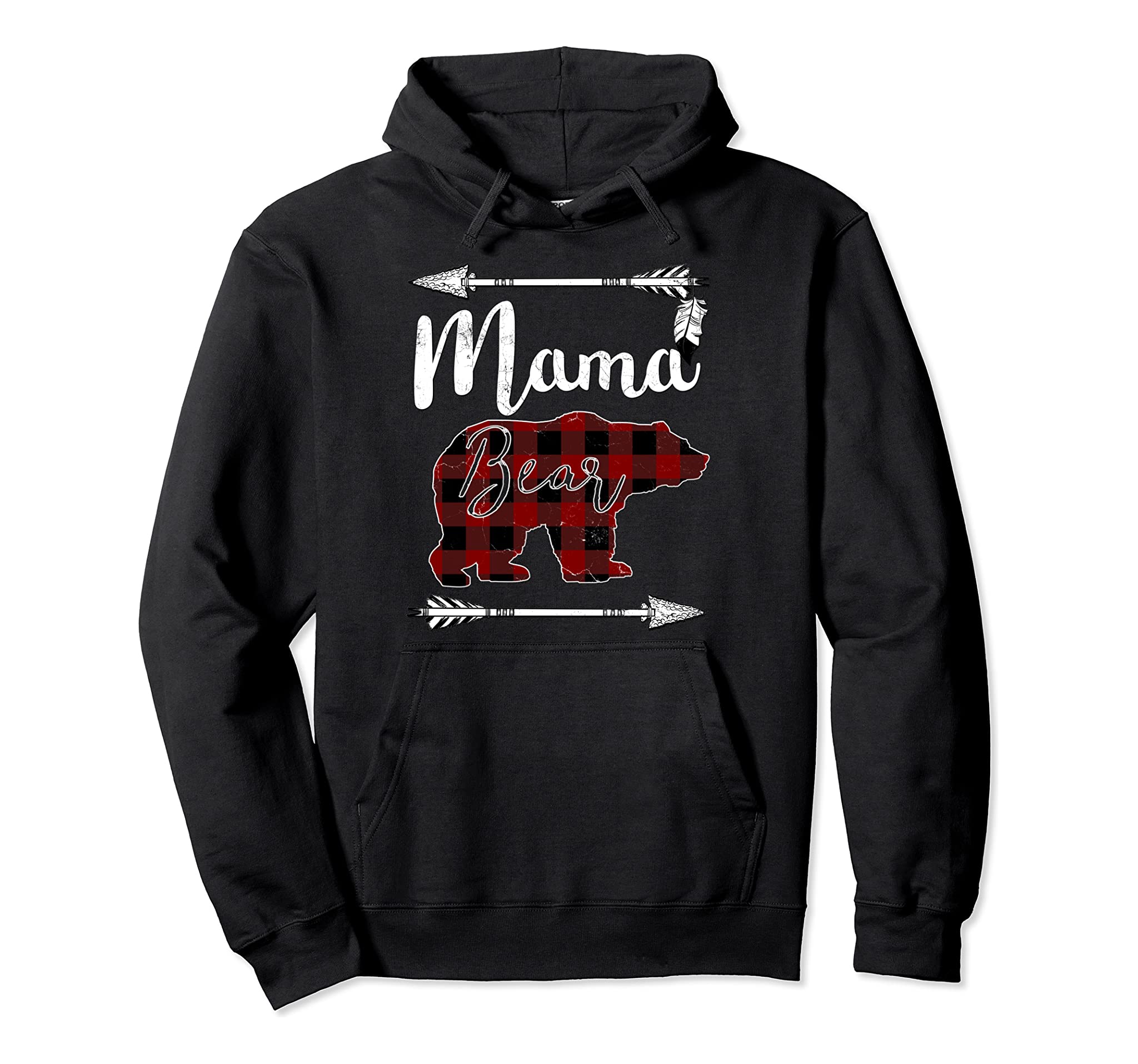 MAMA BEAR Hoodie Mother’s Day Gifts Mom Buffalo Plaid