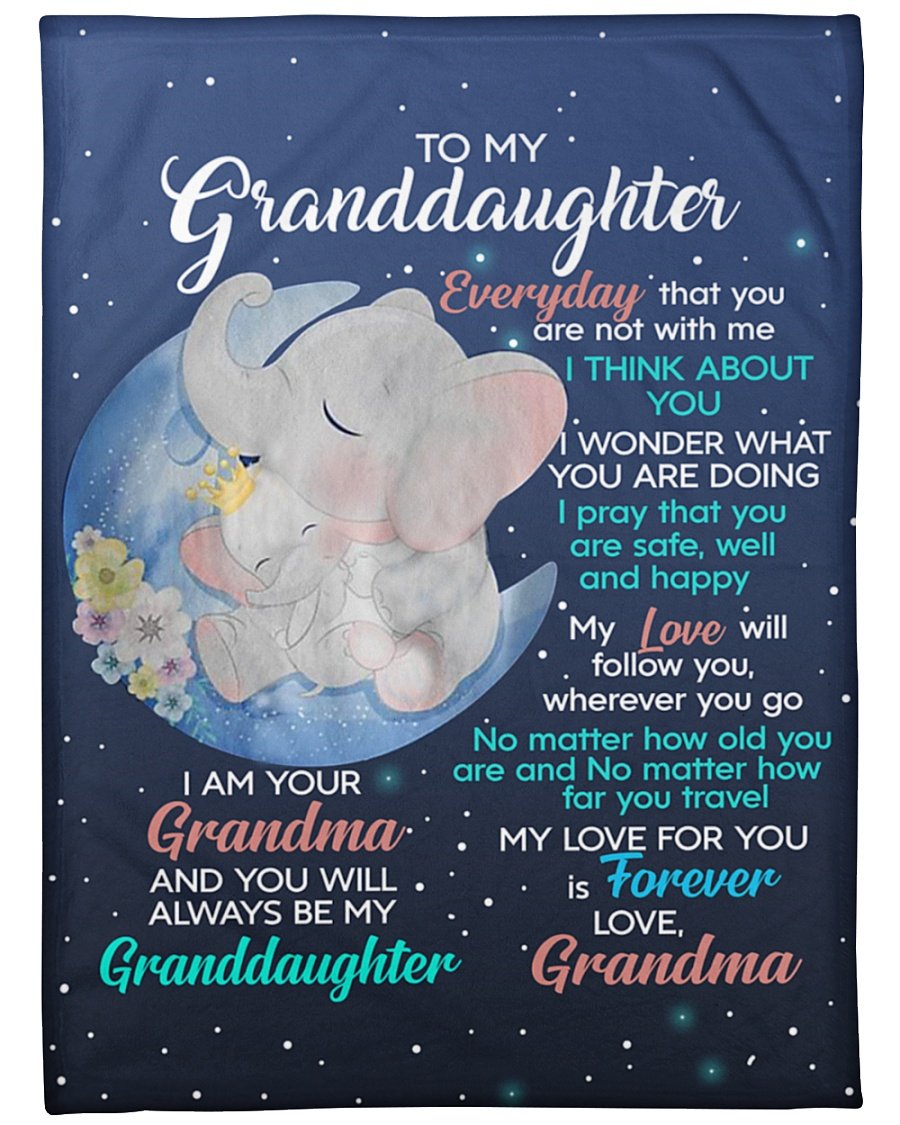 To My Granddaughter My Love For You Is Forever Fleece Blanket – Quilt Blanket Birthday Gift Family Gift Gift For Granddaughter Gift From Grandma To Granddaughter Home Decor Bedding Couch Sofa Soft and Comfy Cozy