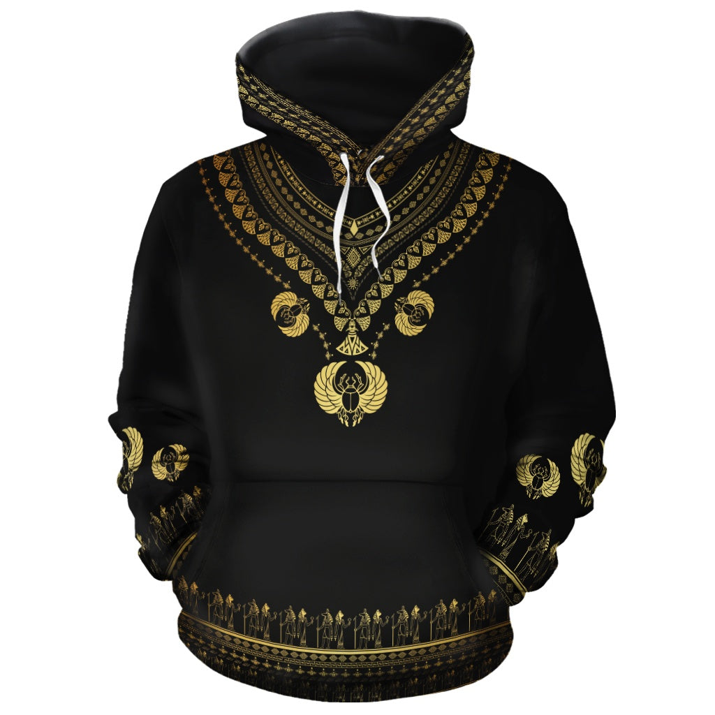 Printed Scarabaeus Sacer Dashiki All-Over Hoodie