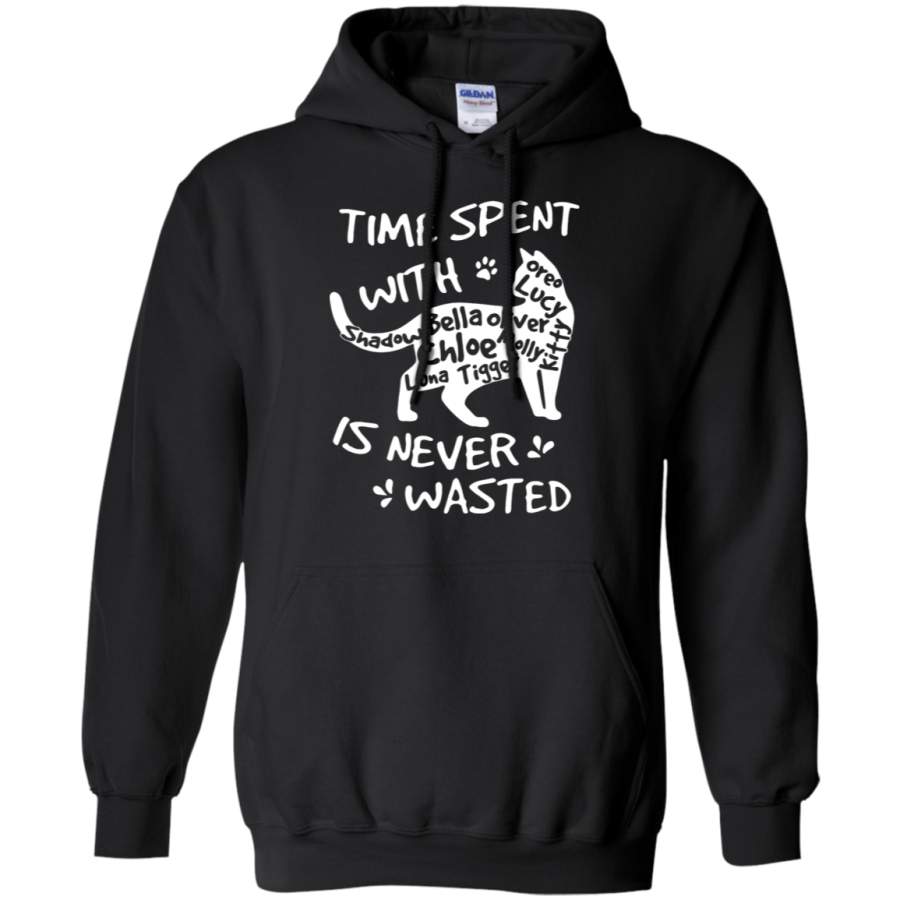 AGR Time Spent With Cats Is Never Wasted Shadow Bella Oliver Hoodie