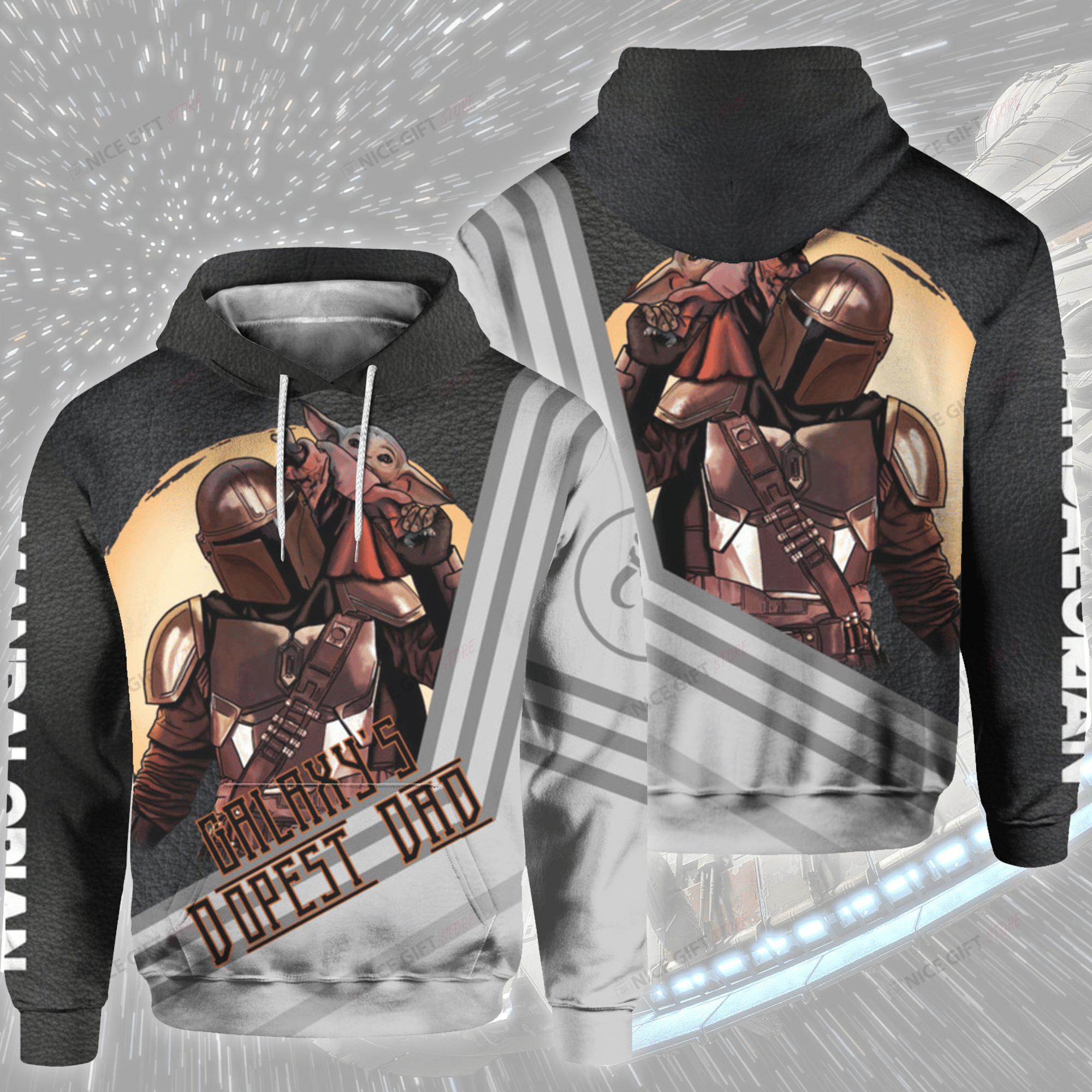 Mandalorian Galaxy’S Dopest Dad Hoodie 3D 3Ho-R6M9