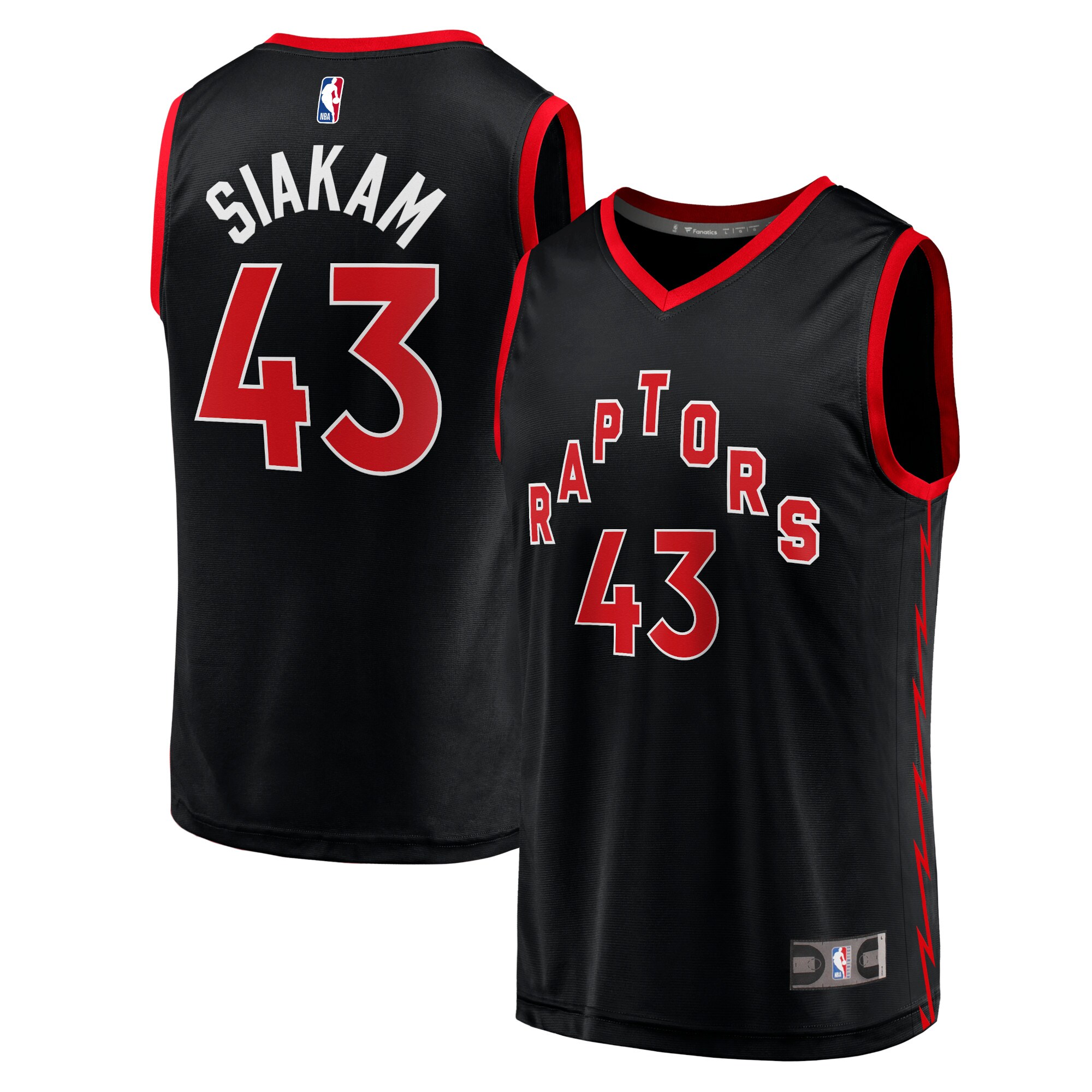 Pascal Siakam Toronto Raptors Branded Youth Fast Break Player Jersey – Black – Statement Edition