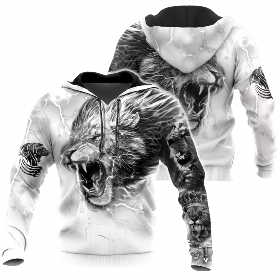 Unisex Hoodie All Over Print Lion Gifts Lion Tattoo Art Us Unisex Size Hoodie