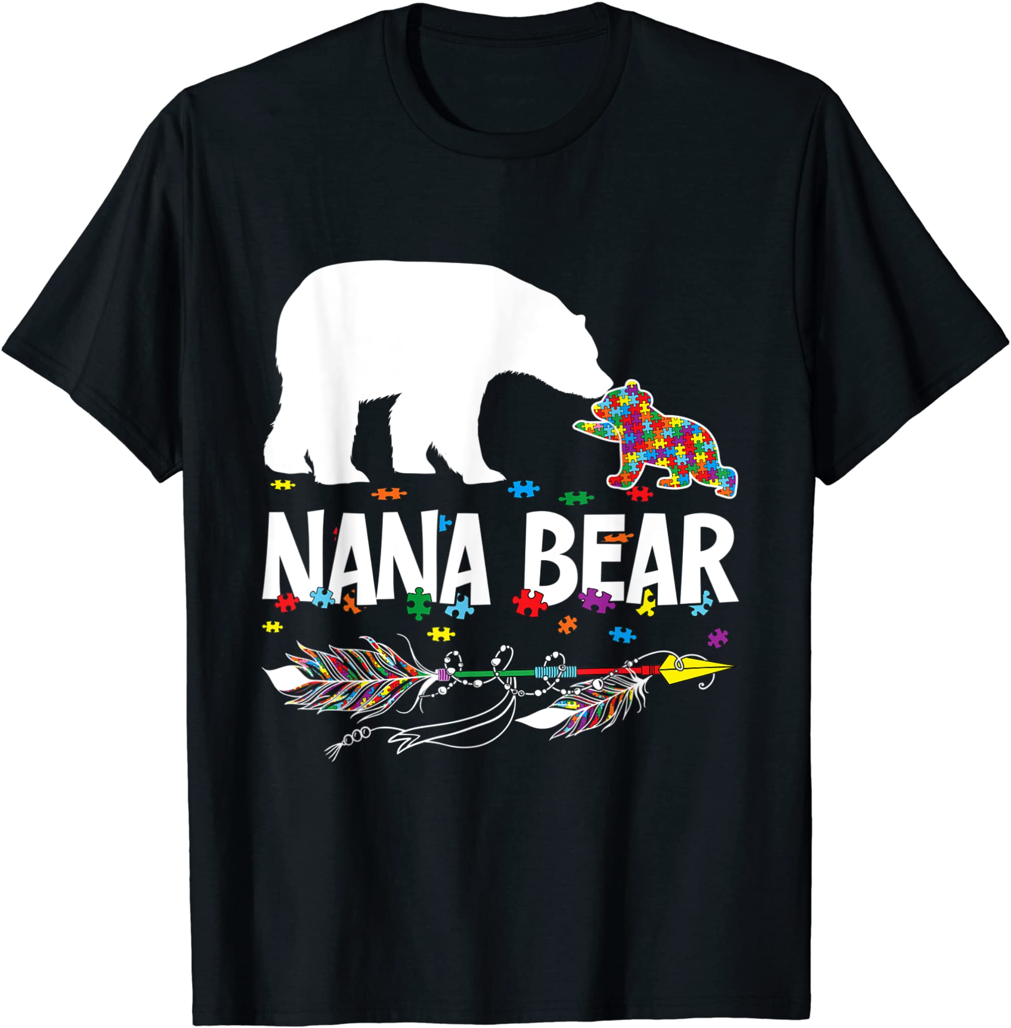 Cute Nana Bear Autism Awareness Shirt Autistic Family