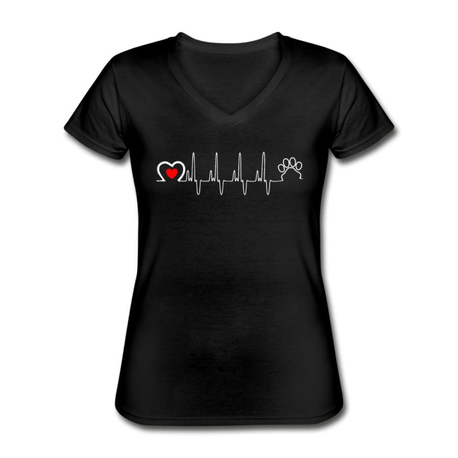 Animal Love Beat Women’s V-Neck T-Shirt