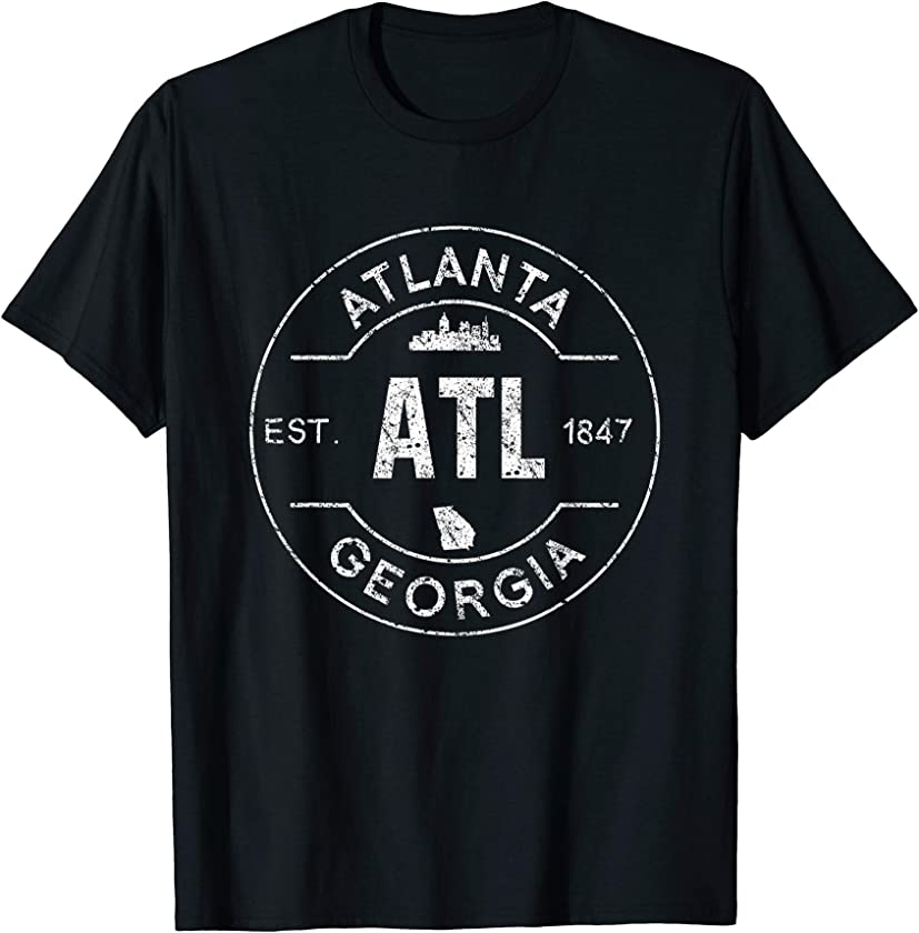 Atlanta Georgia Shirt Sports Old Retro Vintage United Tee