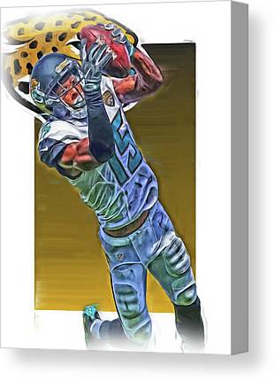 Allen Robinson Jacksonville Jaguars Oil Art Joe Hamilton Canvas Print