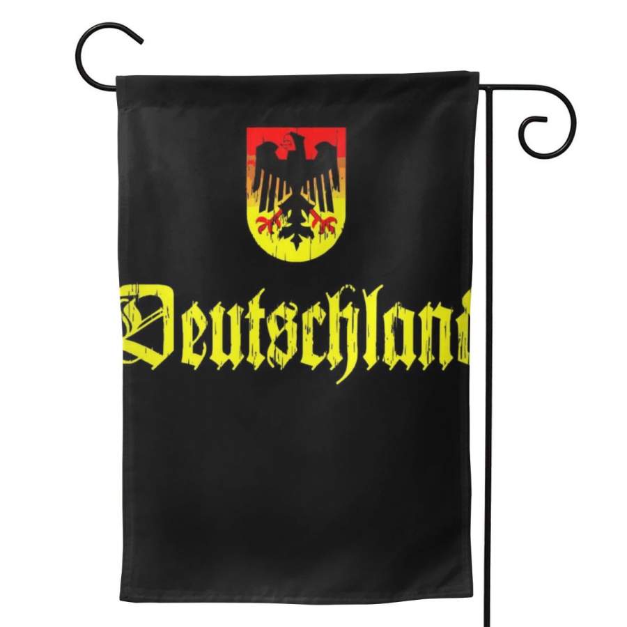 2 Pcs Garden Flag Vintage Deutschland German Logo Horizontal Poster 12.5″x18″ -Mothers Day, Birthday Gifts for Mom, Dad, Wife, Husband, Daughters, Grandma, Friends