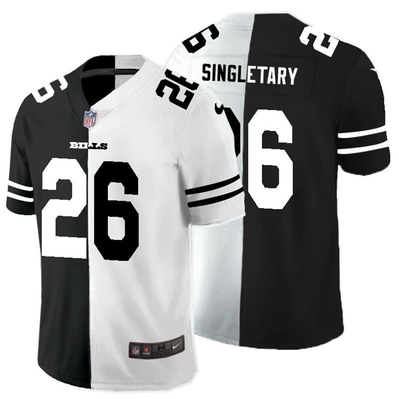 Buffalo Bills Devin Singletary #26 NFL 2020 Black And White Jersey